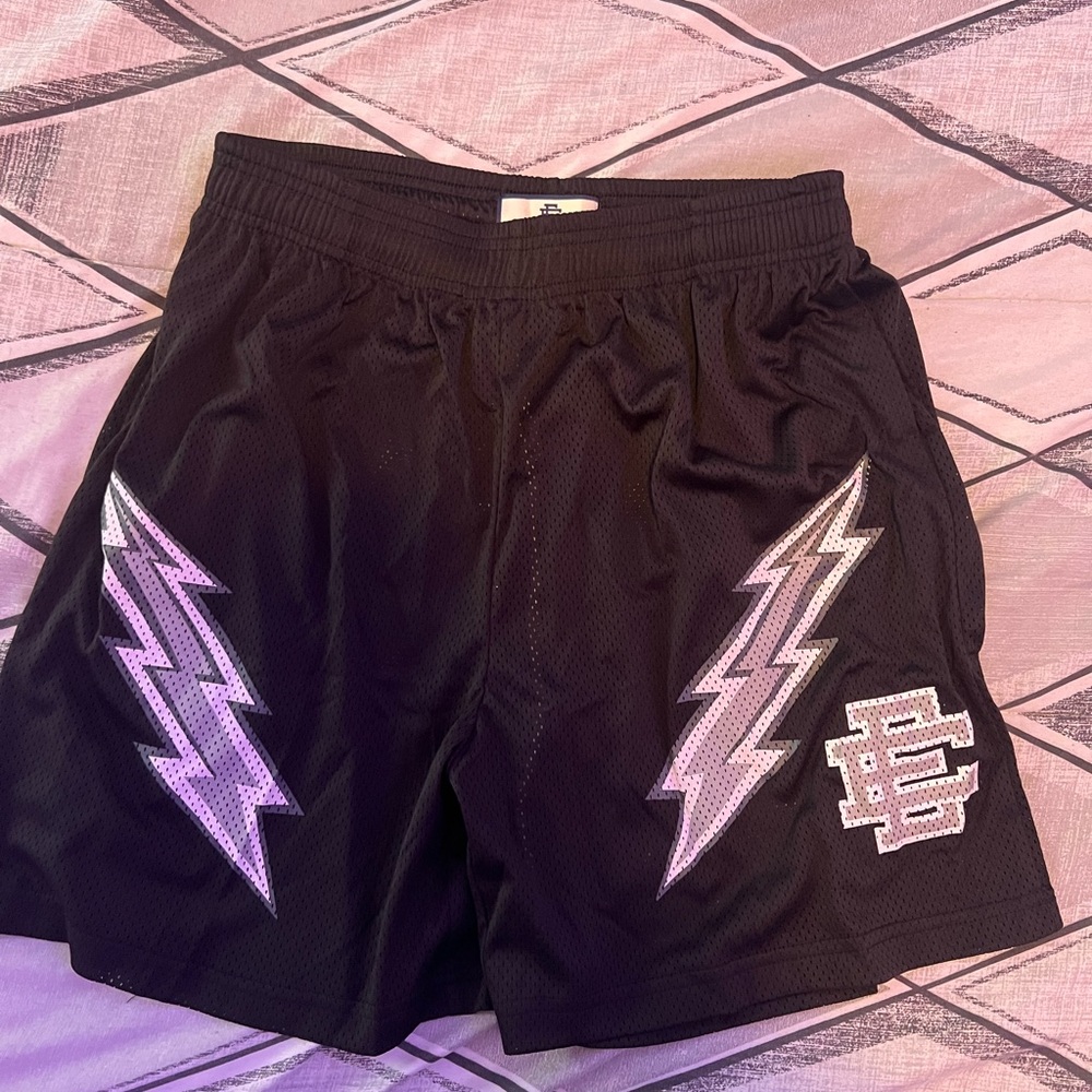Eric Emanuel Black Lightning Bolt Men's Shorts